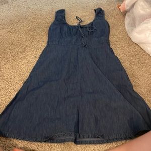 denim colored dress, comfy material